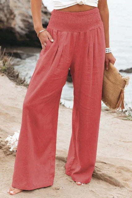 Pantalons Pour Femmes À Taille Haute Silhouette Épurée Tissu Extensible Pour Casual Semi Formel Professionnel