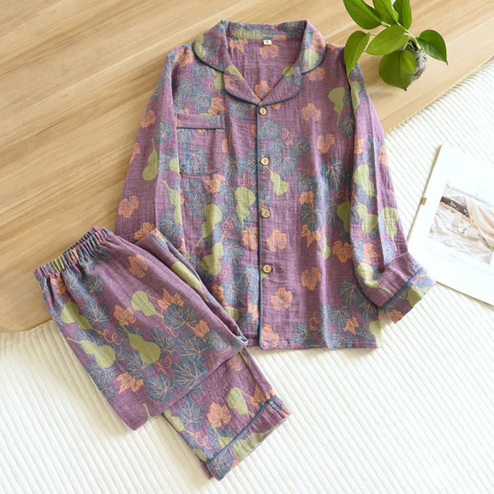 Ensemble Pyjama Deux Pièces Imprimé Floral Pour Femmes Confortable Et Décontracté Pour Nuits Paisibles