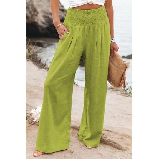 Pantalons Pour Femmes À Taille Haute Silhouette Épurée Tissu Extensible Pour Casual Semi Formel Professionnel