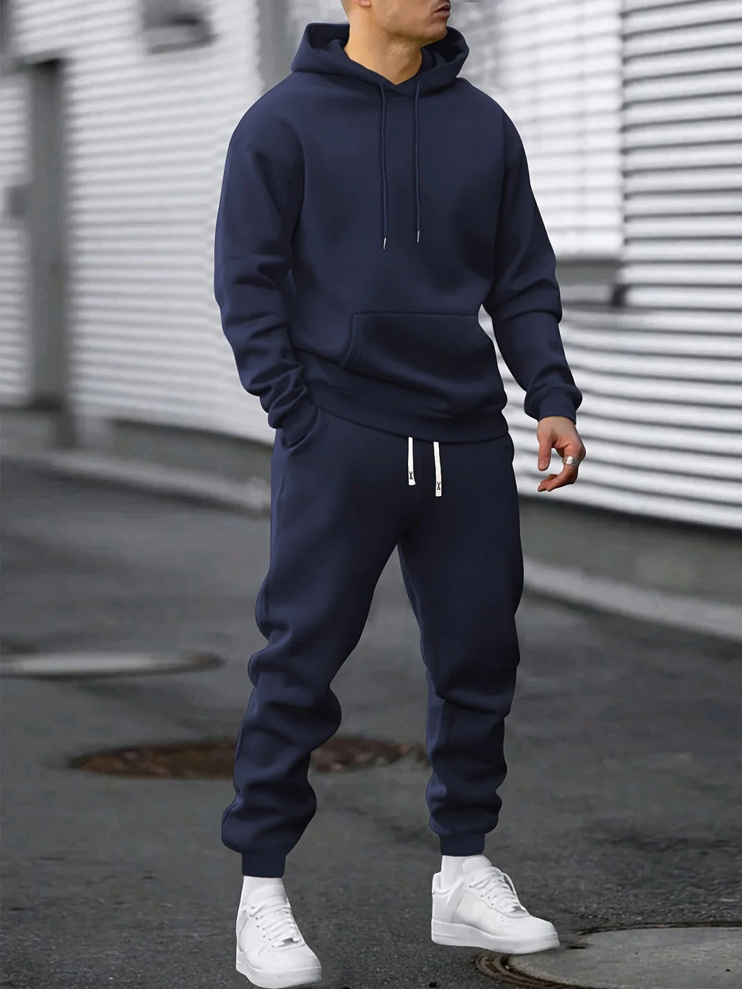 Ensemble Survêtement Homme Avec Sweat À Capuche Et Jogger Premium Fleece Pour Fitness Et Détente