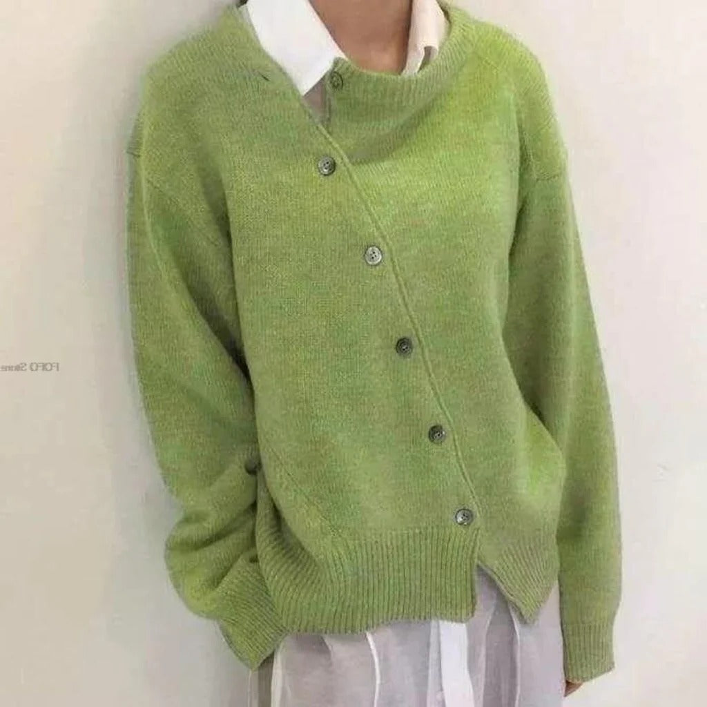 Veste Femme Mi Saison Avec Devant Enveloppant Et Fermeture Boutons Asymétriques Coupe Décontractée