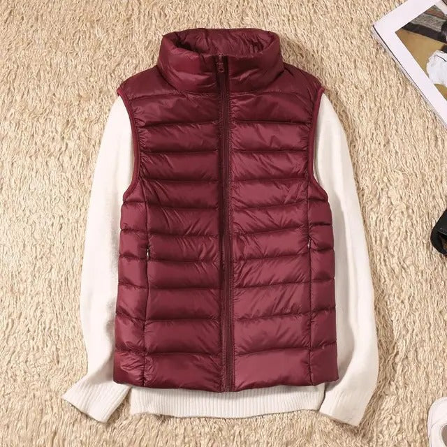 Gilet Ultraléger Pour Femmes Amawinc Vêtement Chaud Sans Volume Pour Tous Les Jours Et Occasions