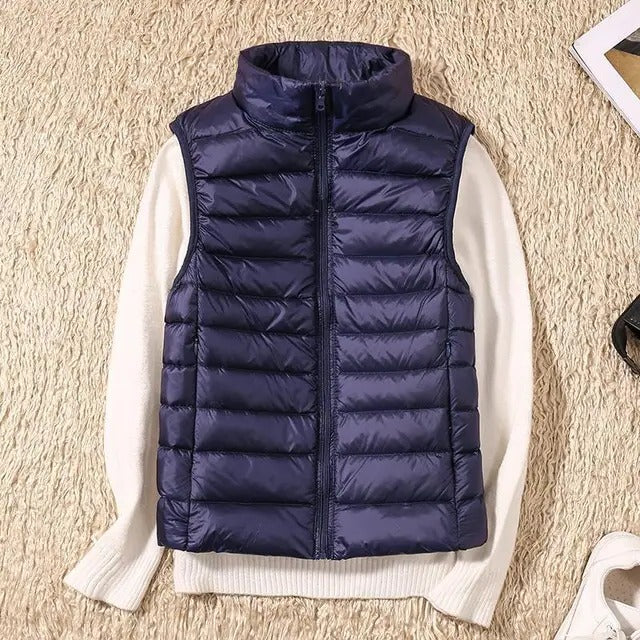 Gilet Ultraléger Pour Femmes Amawinc Vêtement Chaud Sans Volume Pour Tous Les Jours Et Occasions