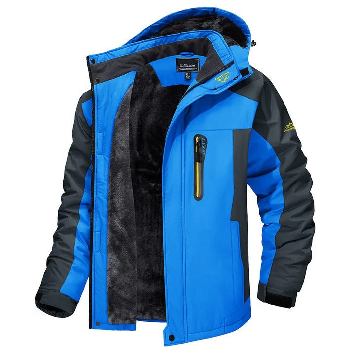 Veste Homme Amawinc Aventure Extérieure Imperméable Doublure Thermique Poches Zippées