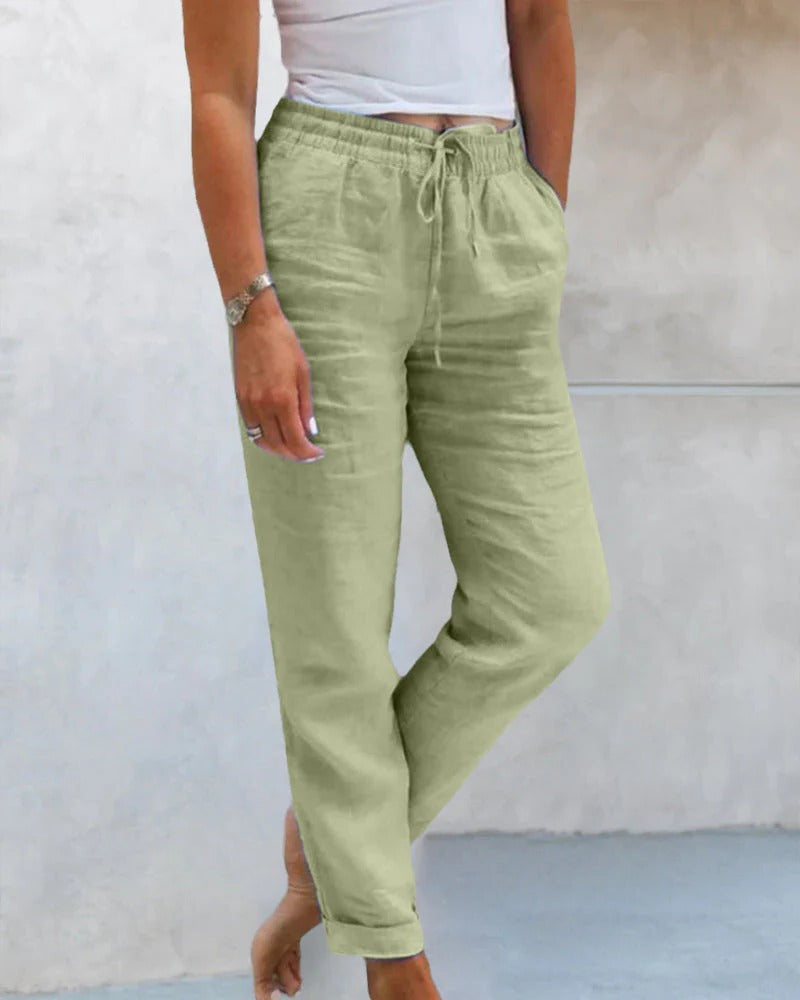 Pantalon Décontracté À Cordon Pour Femmes Amawinc Confortable Et Polyvalent Pour Le Quotidien