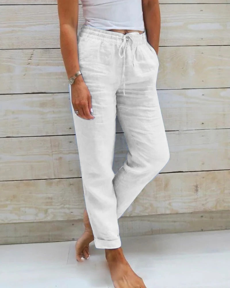 Pantalon Décontracté À Cordon Pour Femmes Amawinc Confortable Et Polyvalent Pour Le Quotidien