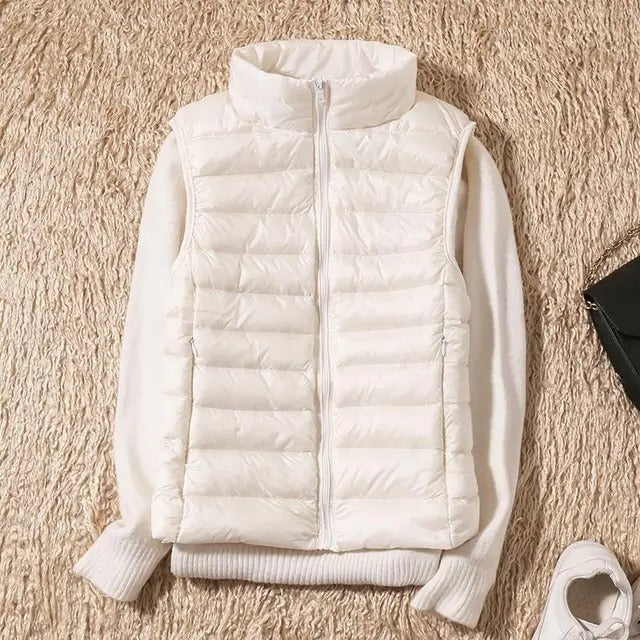 Gilet Ultraléger Pour Femmes Amawinc Vêtement Chaud Sans Volume Pour Tous Les Jours Et Occasions