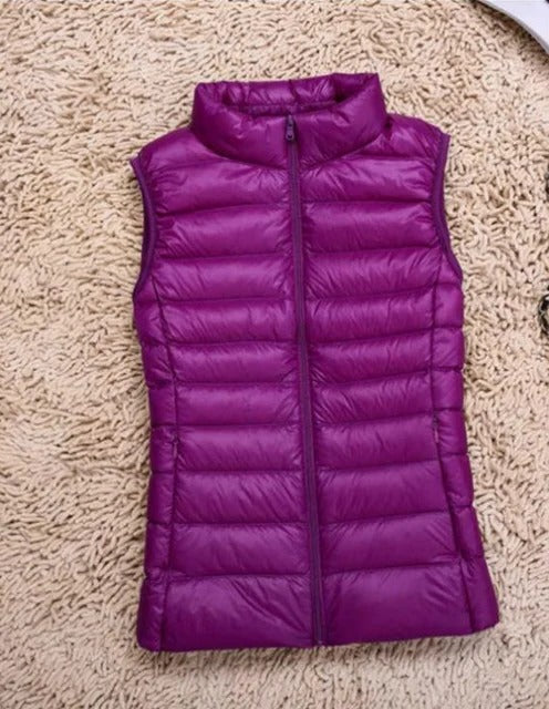 Gilet Ultraléger Pour Femmes Amawinc Vêtement Chaud Sans Volume Pour Tous Les Jours Et Occasions