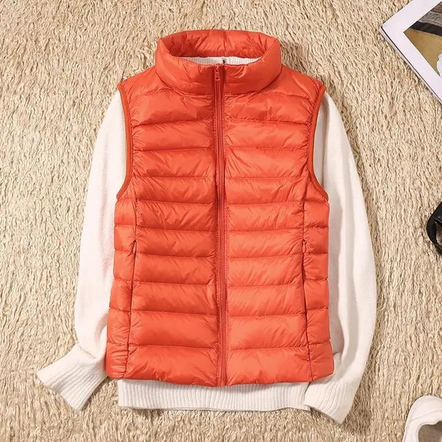 Gilet Ultraléger Pour Femmes Amawinc Vêtement Chaud Sans Volume Pour Tous Les Jours Et Occasions