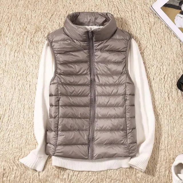 Gilet Ultraléger Pour Femmes Amawinc Vêtement Chaud Sans Volume Pour Tous Les Jours Et Occasions