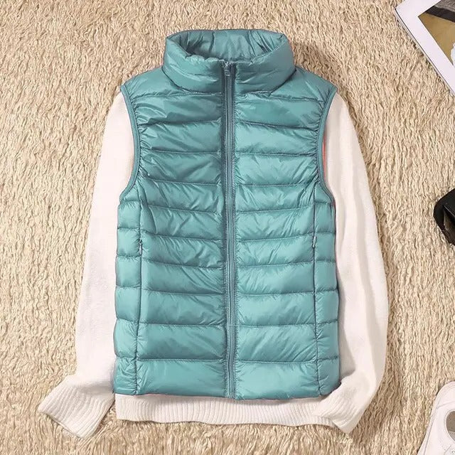 Gilet Ultraléger Pour Femmes Amawinc Vêtement Chaud Sans Volume Pour Tous Les Jours Et Occasions