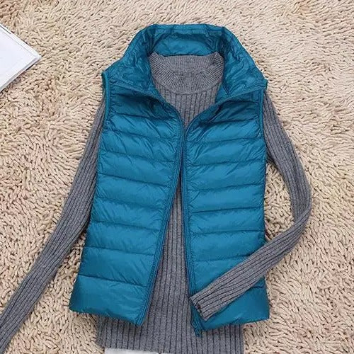 Gilet Ultraléger Pour Femmes Amawinc Vêtement Chaud Sans Volume Pour Tous Les Jours Et Occasions