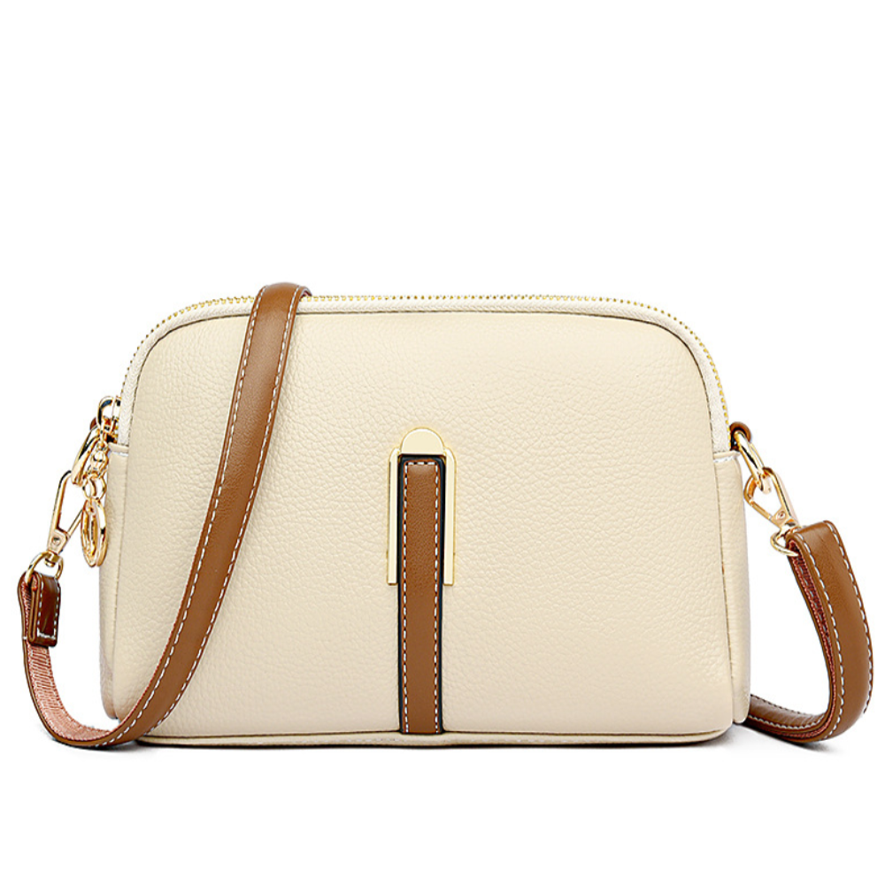 Amawinc Sac Bandoulière Vegan Compact Pour Quotidien Élégance Durable Sangle Réglable Fermeture Éclair Or