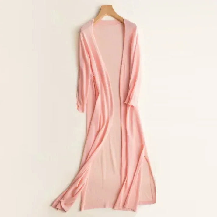 Amawinc Cardigan Long Élégant Pour Tous les Jours et le Travail Confort Moderne Polyvalent