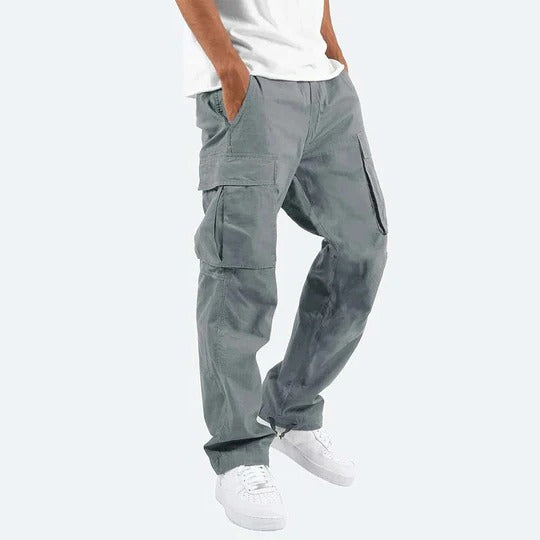 Pantalon Cargo Homme À Multiples Poches Durable Coupe Droite Pour Travail Et Vie Quotidienne