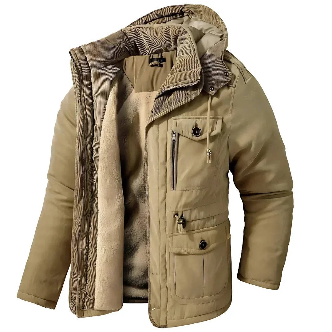 Parka Doudoune Homme Avec Capuche Résistant Au Vent Pour Temps Froid Extérieur Chaud