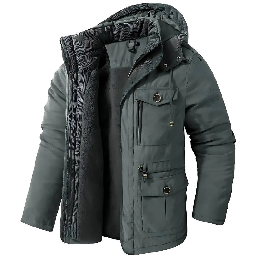 Parka Doudoune Homme Avec Capuche Résistant Au Vent Pour Temps Froid Extérieur Chaud