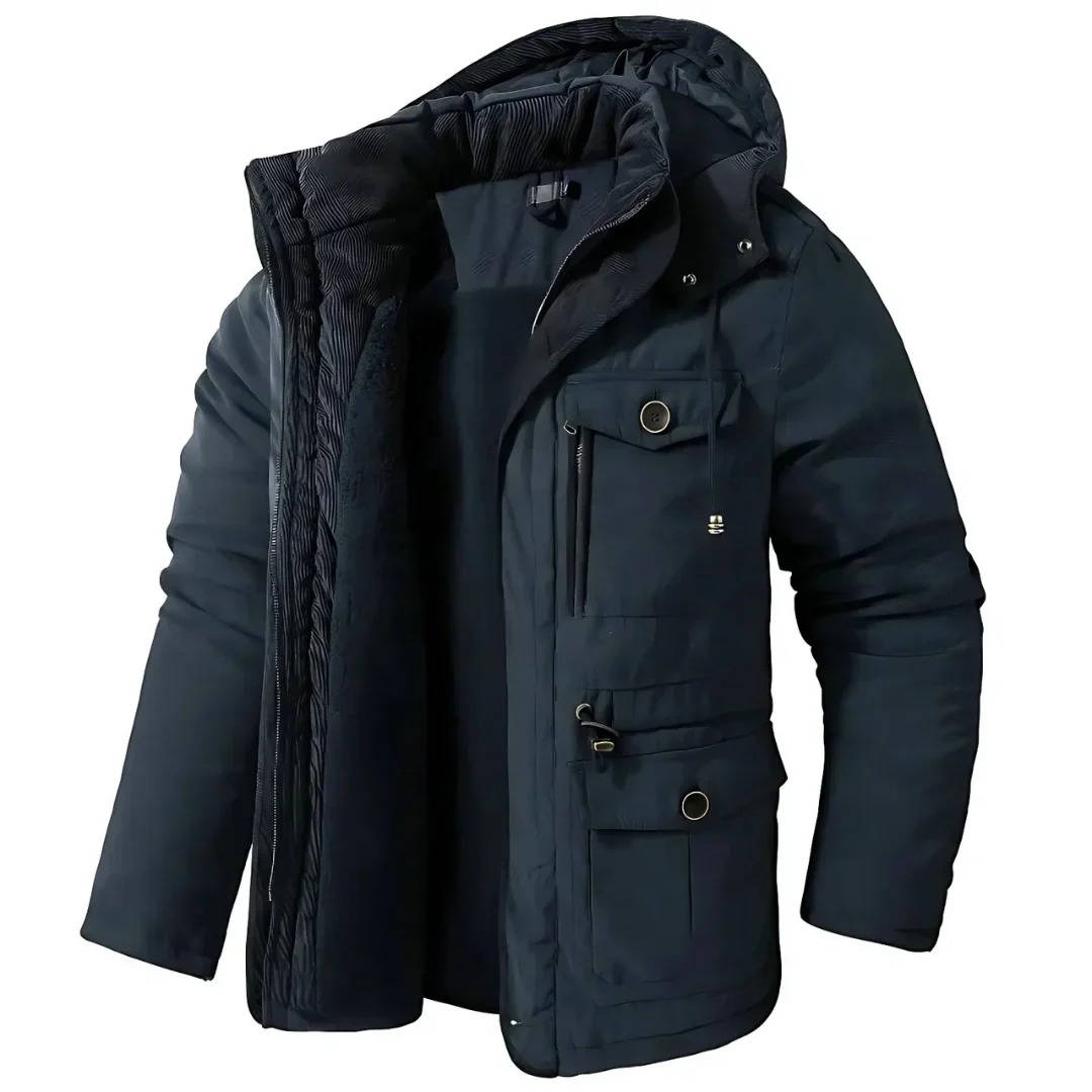 Parka Doudoune Homme Avec Capuche Résistant Au Vent Pour Temps Froid Extérieur Chaud