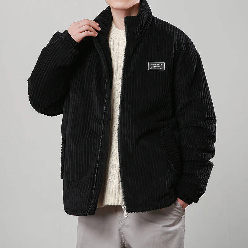 Veste Matelassée Velours Côtelé Pour Homme Amawinc Chaude Et Isolante Avec Rembourrage Polyester Peluche
