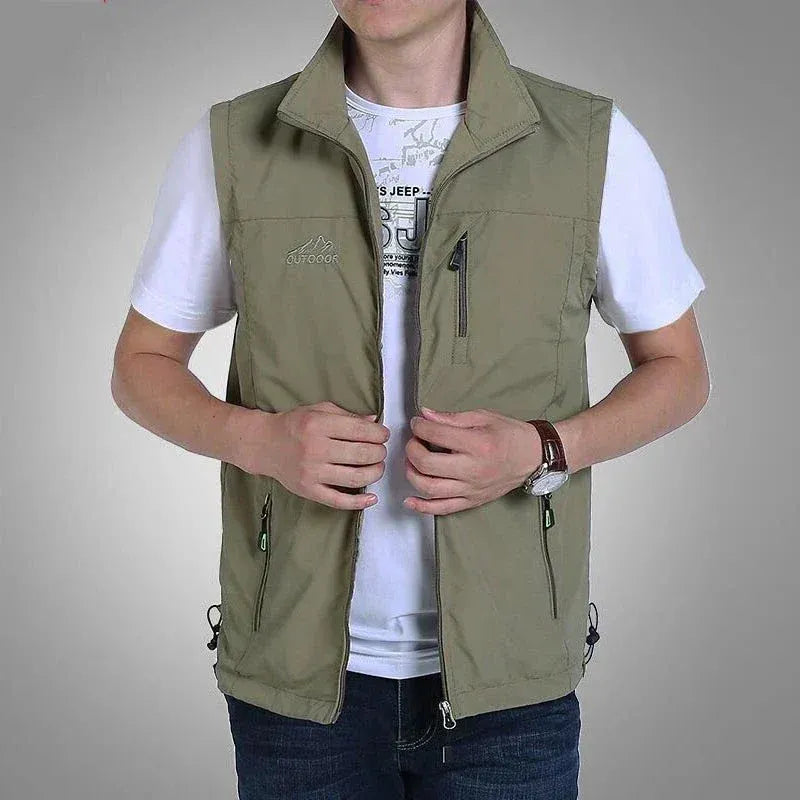 Gilet Sans Manches Nordisk Flair Homme Coupe Droite Léger Col Haut Poches Zippées
