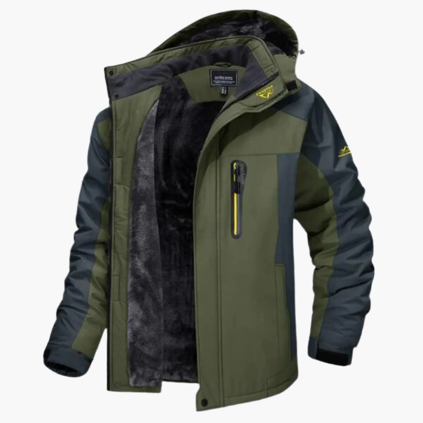 Veste Homme Outdoor Amawinc Nordisk Flair Étanche À Capuche Doublure Polaire Décontractée Mi Longue