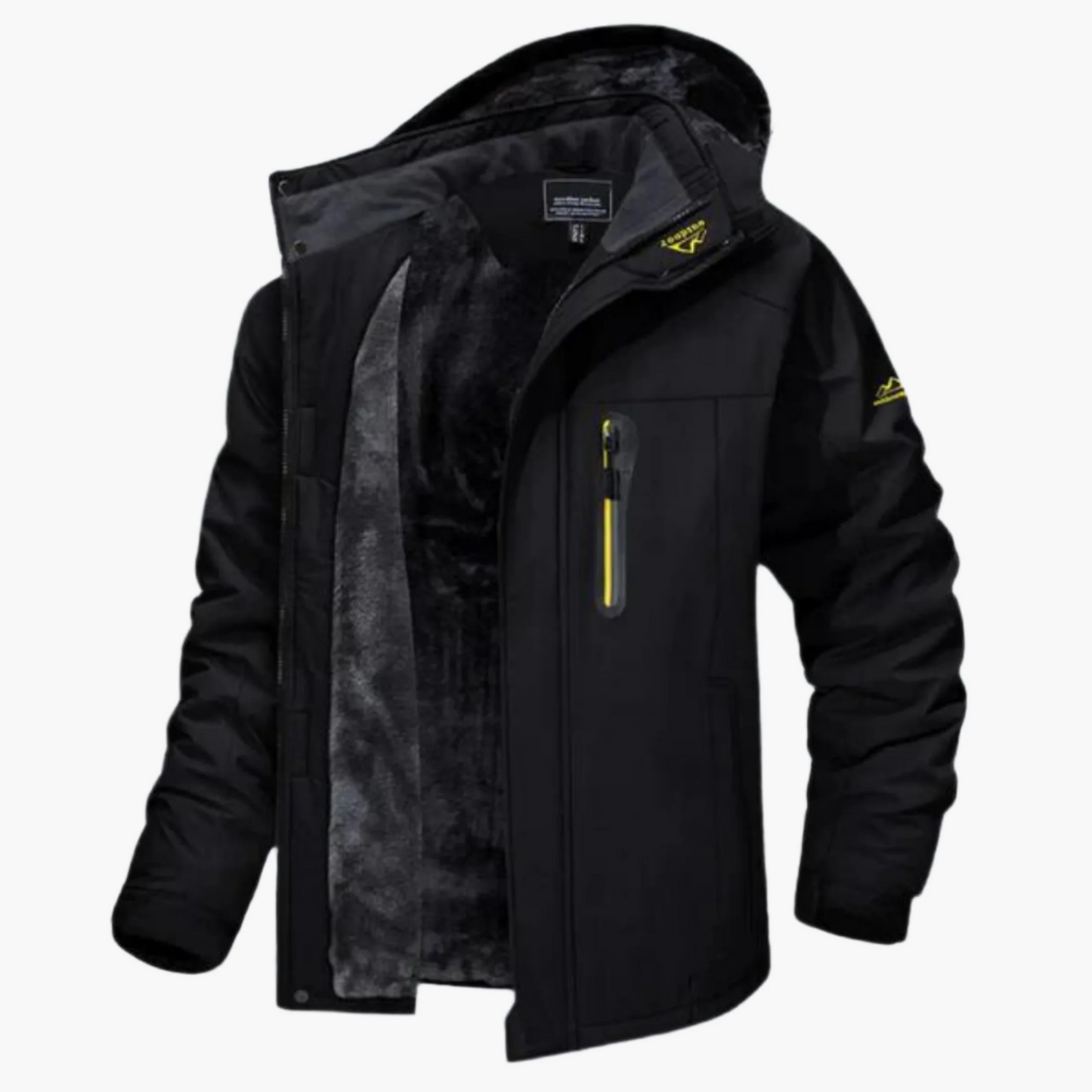 Veste Homme Outdoor Amawinc Nordisk Flair Étanche À Capuche Doublure Polaire Décontractée Mi Longue