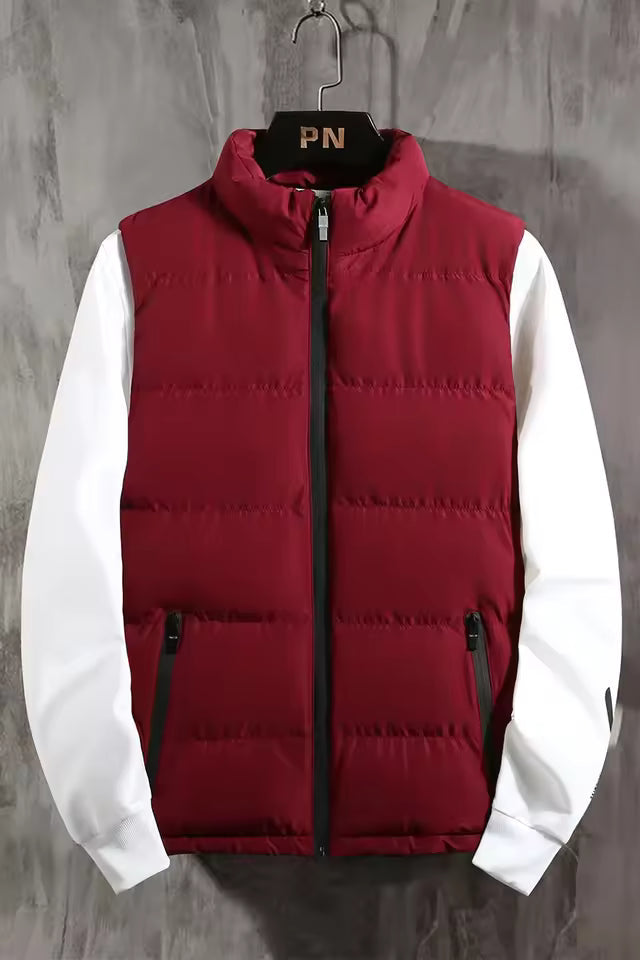 Gilet Matelassé Homme Nordisk Flair Col Haut Fermeture Éclair Résistant Au Vent Coupe Regular