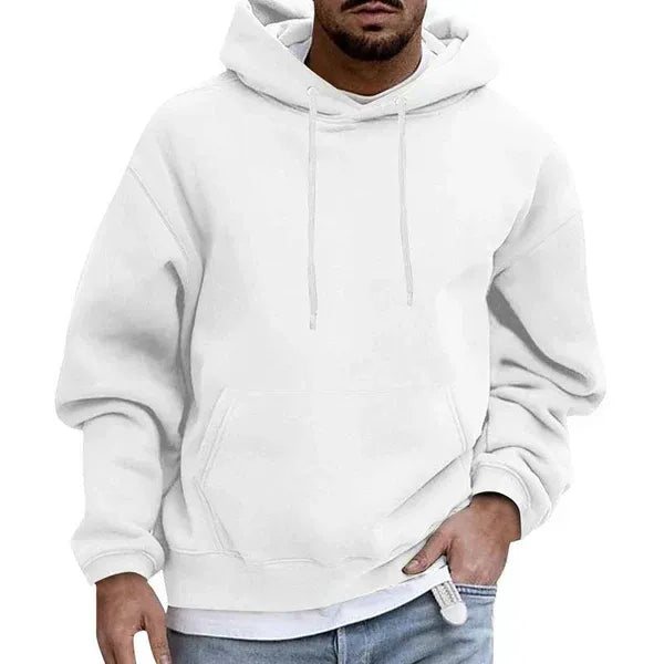 Sweat À Capuche Oversize Pour Homme En Mélange Coton Ultra Doux Avec Poche Kangourou Et Capuche À Cordon