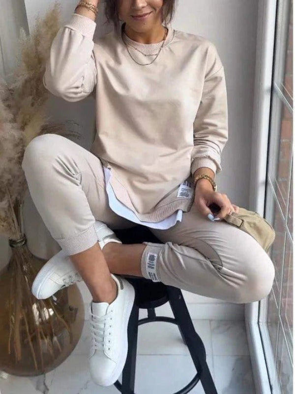Ensemble Deux Pièces Femme Loungewear Sweat Oversize Et Joggers Tapered Coton Mélangé Confort Nordisk Flair
