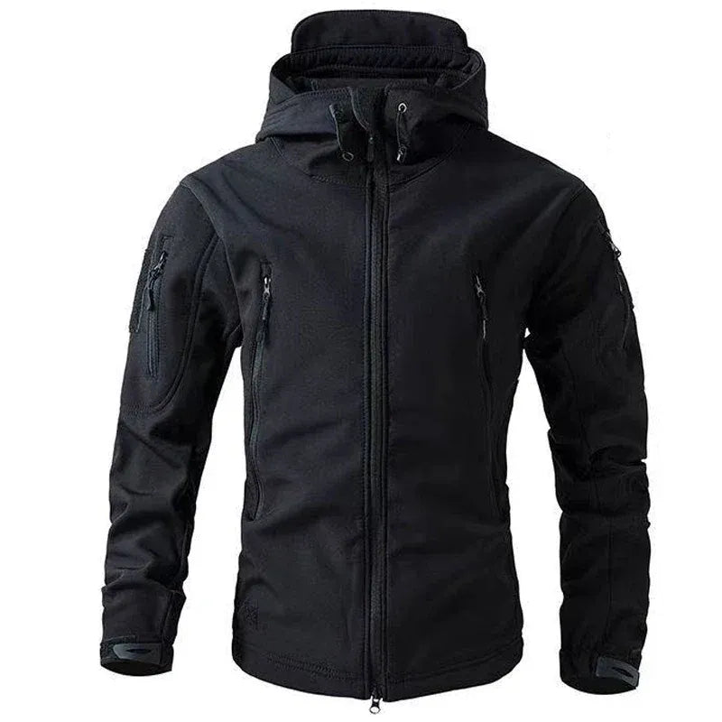 Amawinc Veste Homme Coupe Régulière Résistante À L Eau Avec Capuche Ajustable Poches Zippées