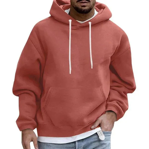 Sweat À Capuche Oversize Pour Homme En Mélange Coton Ultra Doux Avec Poche Kangourou Et Capuche À Cordon