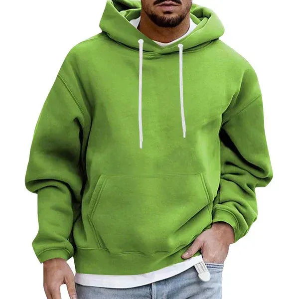 Sweat À Capuche Oversize Pour Homme En Mélange Coton Ultra Doux Avec Poche Kangourou Et Capuche À Cordon