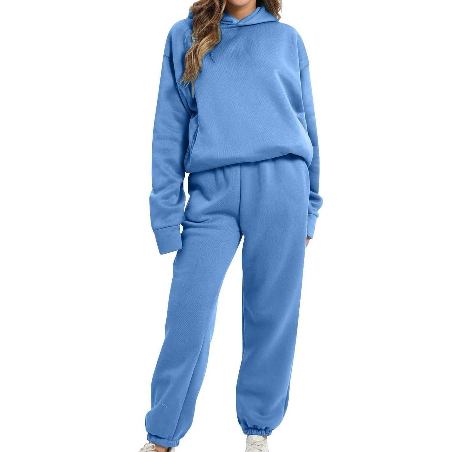 Ensemble Jogger Oversize Pour Femme Deux Pièces Avec Hoodie Confort Durable Et Silhouette Élégante Amawinc