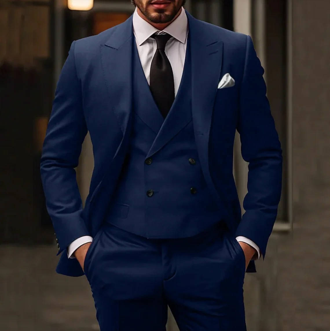 Costume Trois Pièces Smoking Homme Avec Gilet Bourgogne Rouge Pour Mariages Et Événements