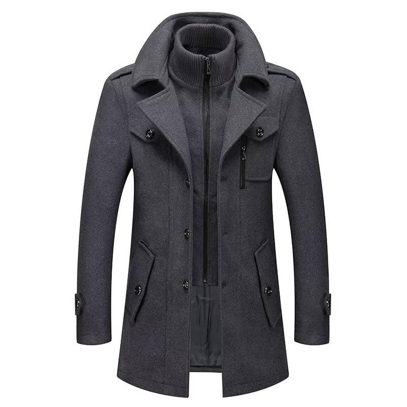Manteau Homme Noir Hiver Slim Fit Silhouette Taillée Sans Épaisseur Pour Un Look Affûté Toute La Journée