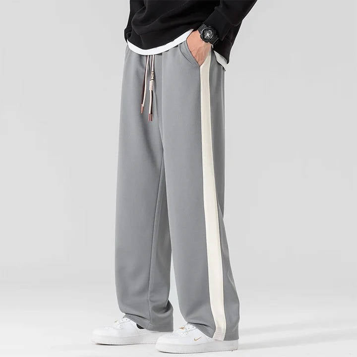 Amawinc Pantalon De Survêtement Homme Ample Avec Bande Latérale Et Cordon De Serrage Pour Confort Quotidien