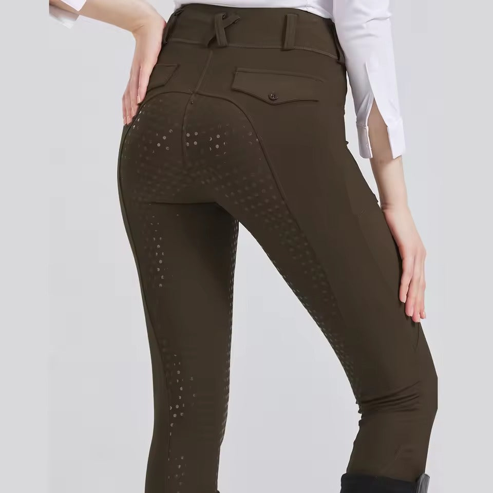 Pantalon Équitation Femme Avec Grip Silicone Antidérapant Pour Selle Et Concentration