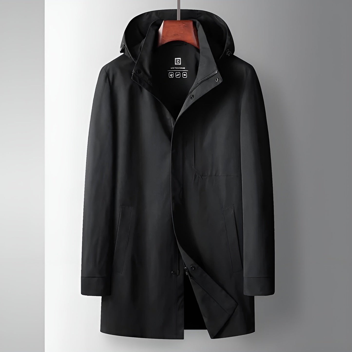 Veste Coupe Vent 3 Sur 4 Lucca Imperméable Avec Capuche Amovible Et Doublure Isolante Pour Ville Moderne