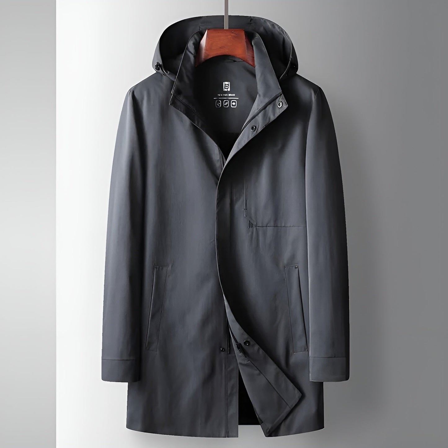 Veste Coupe Vent 3 Sur 4 Lucca Imperméable Avec Capuche Amovible Et Doublure Isolante Pour Ville Moderne