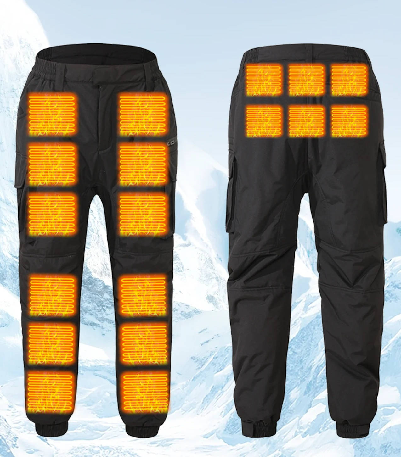 Pantalon Chauffant Pour Hommes Amawinc Avec Panneaux Chauffants Rapides Et Zones Personnalisables Pour Matins Froids