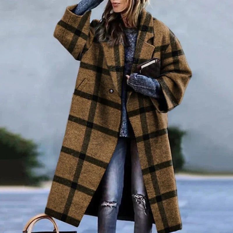 Manteau Long Pour Femme En Laine Chaud Et Élégant Idéal Travail Et Sorties Hivernales