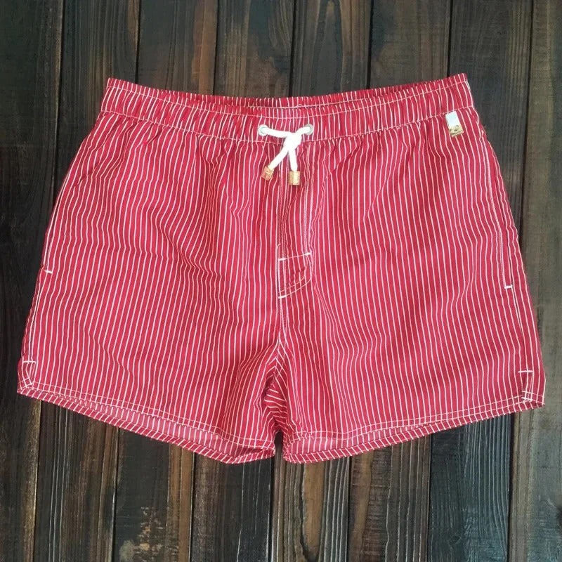 Shorts De Bain Pour Homme À Rayures Amawinc Quick Dry Trunks Avec Cordon Confortable Et Ajustement Idéal