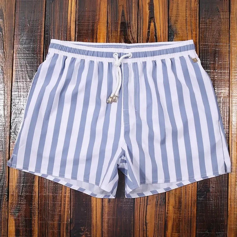 Shorts De Bain Pour Homme À Rayures Amawinc Quick Dry Trunks Avec Cordon Confortable Et Ajustement Idéal