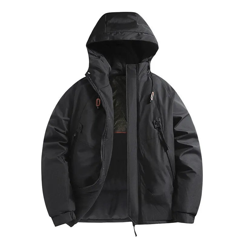 Veste Matelassée À Capuche Pour Homme Nordisk Flair Coupe Décontractée Résistante Au Vent Et À L Eau Avec Poches Zippées