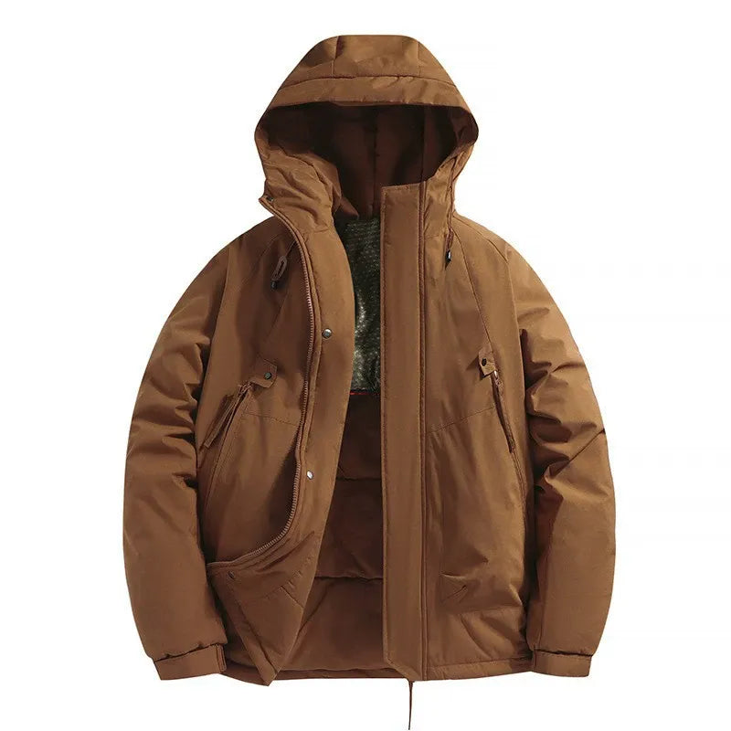 Veste Matelassée À Capuche Pour Homme Nordisk Flair Coupe Décontractée Résistante Au Vent Et À L Eau Avec Poches Zippées