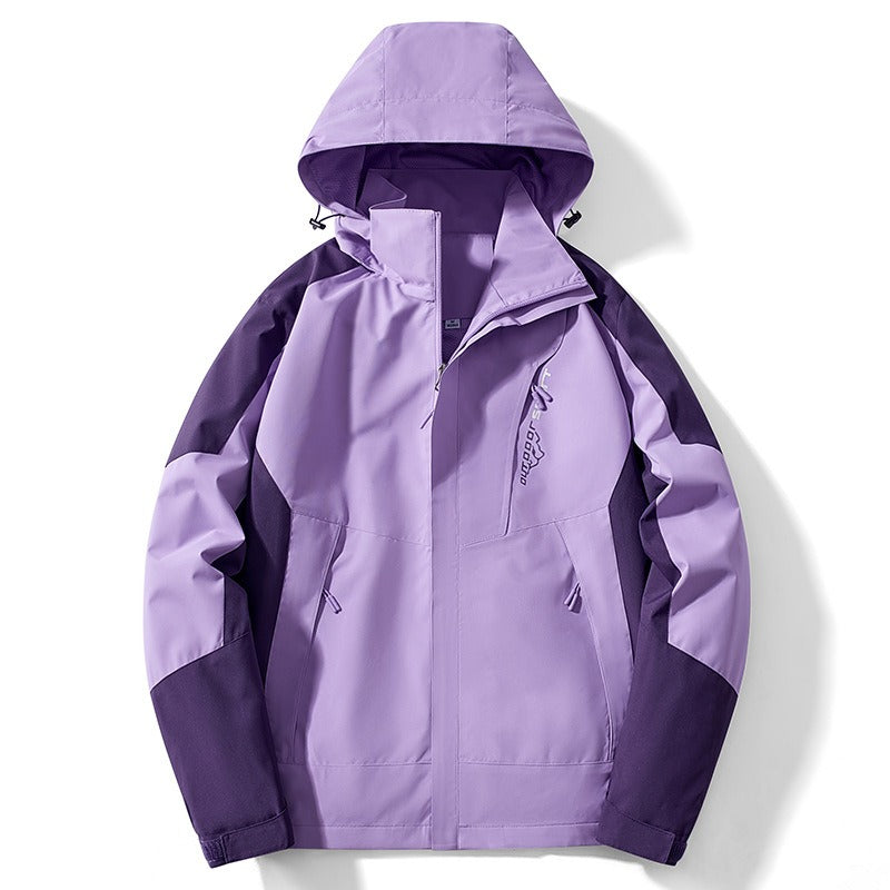 Amawinc Veste Homme Plein Air Imperméable À Capuche Ajustable Fermeture Éclair Coupe Regular