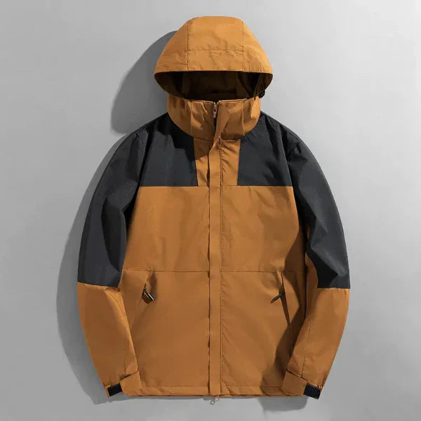 Veste De Plein Air Homme Regular Fit Imperméable Et Coupe Vent Capuche Détachable Amawinc