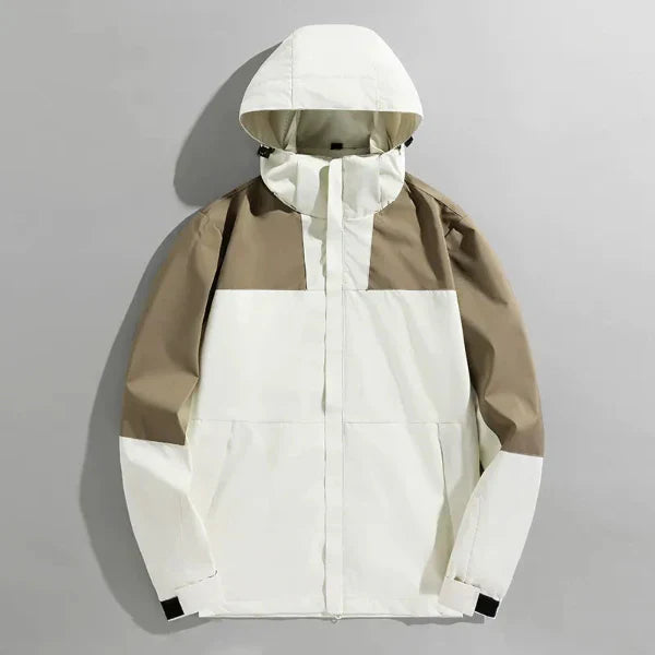 Veste De Plein Air Homme Regular Fit Imperméable Et Coupe Vent Capuche Détachable Amawinc