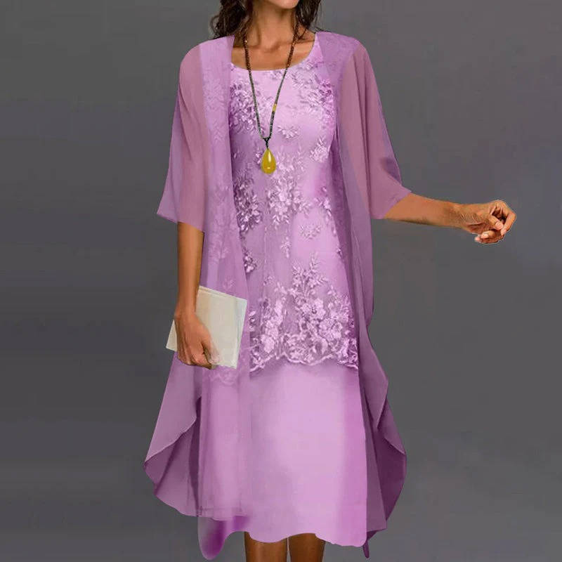 Robe Deux Pièces Pour Mère De La Mariée Avec Veste. Élégante Et Polyvalente Pour Événements Chics