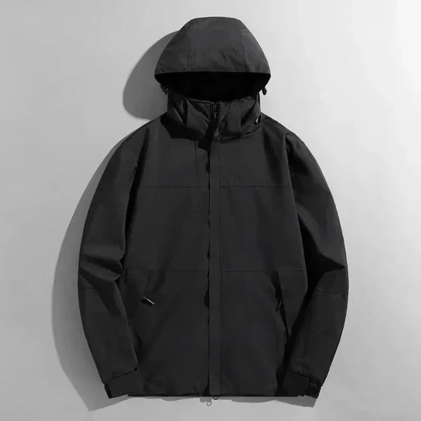 Veste De Plein Air Homme Regular Fit Imperméable Et Coupe Vent Capuche Détachable Amawinc